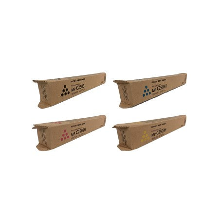 Savin 841918 841925 OEM Toner Set, B/C/M/Y