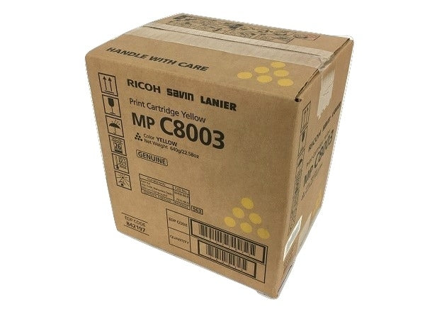 Lanier 842197 OEM Toner Cartridge, 26K pages, Yellow