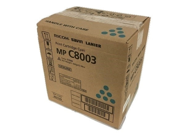 Lanier 842199 OEM Toner Cartridge, 26K pages, Cyan