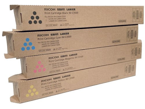 Lanier 842254 OEM Toner Set, B/C/M/Y