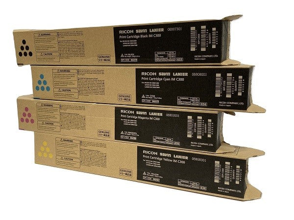 Savin 842378 OEM Toner Set, B/C/M/Y