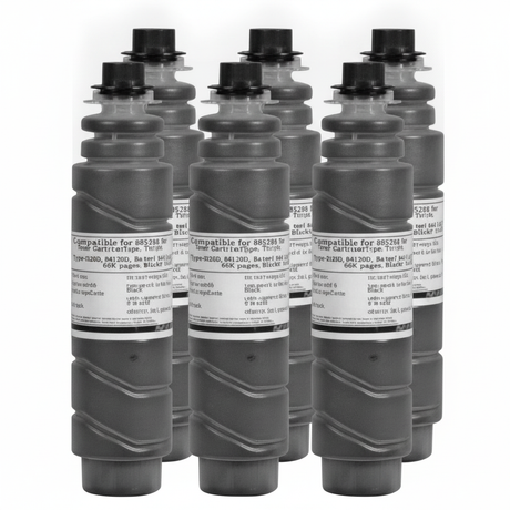 Compatible for 885288 Toner Cartridge, Type-2120D, 841337, Box of 6, 66K pages, Black