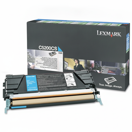 Lexmark C5200CS OEM Toner Cartridge, 3K pages, Cyan