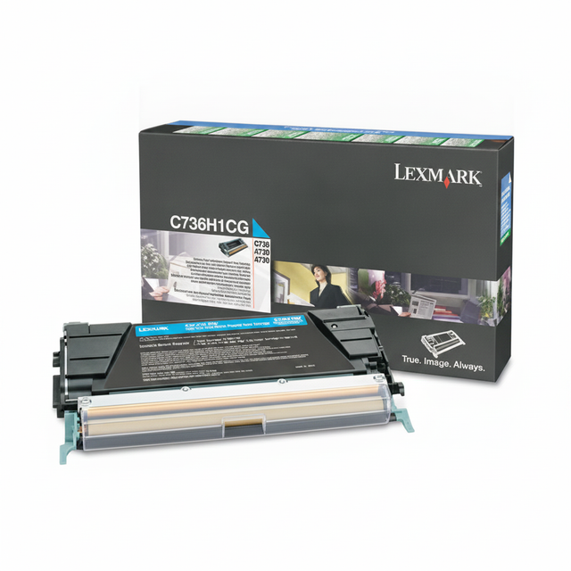 Lexmark C736H1CG OEM HY Toner Cartridge, 10K pages, Cyan