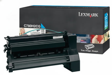 Lexmark C780H2CG OEM HY Toner Cartridge, 10,000 pages, Cyan