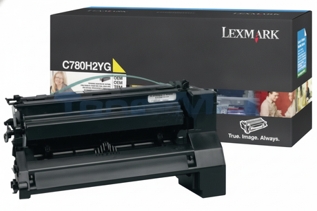 Lexmark C780H2YG OEM HY Toner Cartridge, 10,000 pages, Yellow