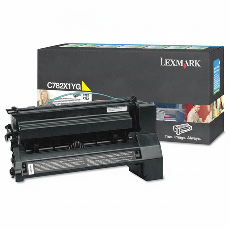Lexmark C782X1YG OEM Extra HY Toner Cartridge, 15K pages, Yellow