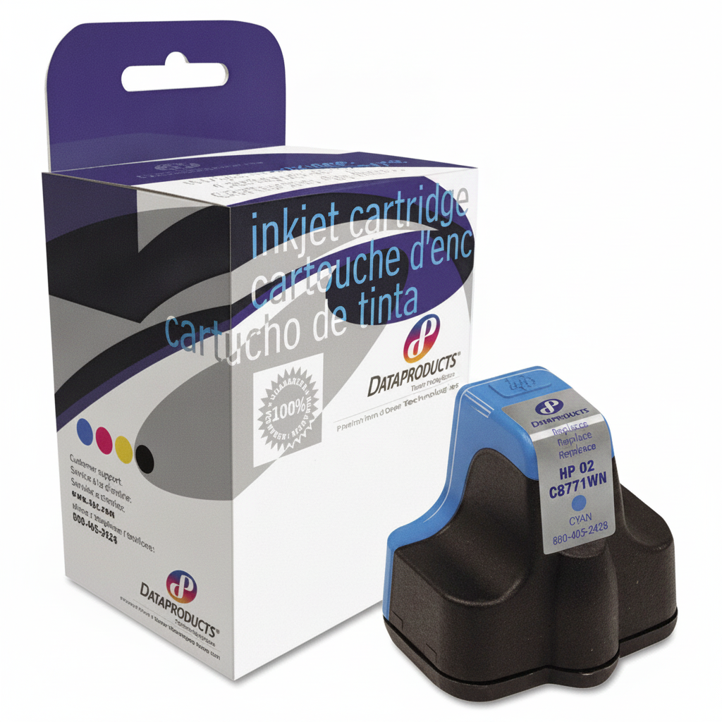 Compatible for C8771WN HP 02 Ink Cartridge, 370 pages, Cyan