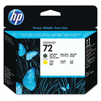HP 72 C9384A OEM Printhead, Black/Yellow