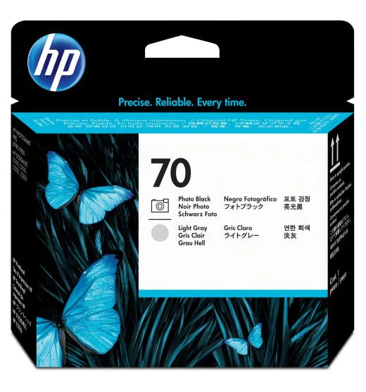 HP 70 C9407AOEM Printhead, Photo Black/Light Gray