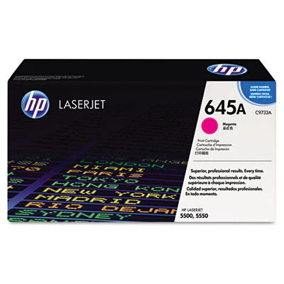 HP 645A C9733A OEM Toner Cartridge, 12K pages, Magenta