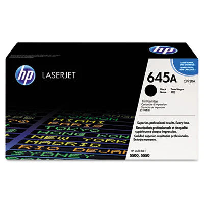 HP 645A C9730A OEM Toner Cartridge, 13K pages, Black