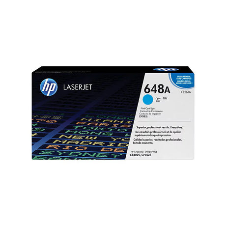 HP CE261A OEM Toner Cartridge, 11K pages, Cyan