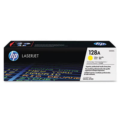 HP 128A CE322A OEM Toner Cartridge, 1300 pages, Yellow