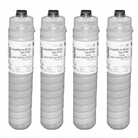 Compatible for 841332 Type 6110D Lanier Toner Cartridge, Box of 4, 172K pages, Black