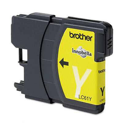 Brother LC61Y OEM Ink Cartridge, 500 pages, Yellow