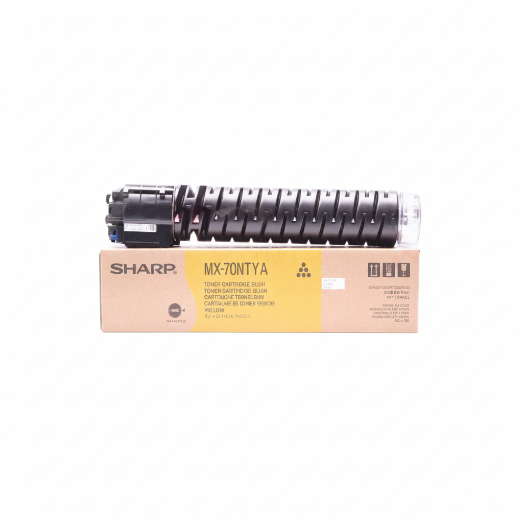 Sharp MX-70NTYA OEM Toner Cartridge, 32K pages, Yellow