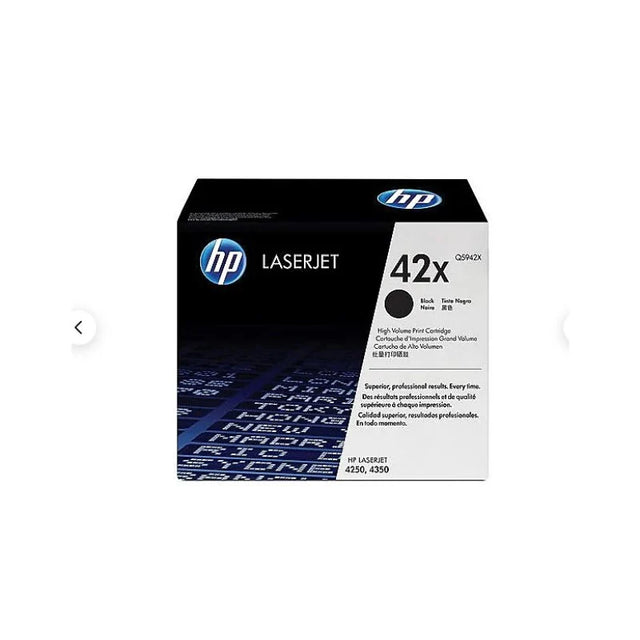 HP 42A Q5942A OEM Toner Cartridge, 10K pages, Black