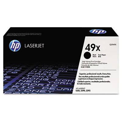 HP 49X Q5949X OEM Toner Cartridge, 6K pages, Black