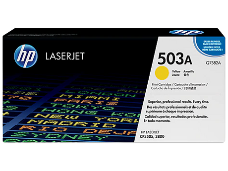 HP 503A Q7582A OEM Toner Cartridge, 6K pages, Yellow