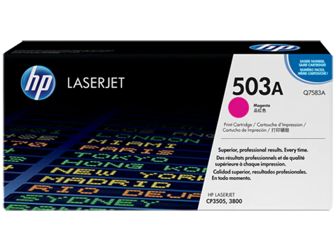 HP 503A Q7583A OEM Toner Cartridge, 6K pages, Magenta