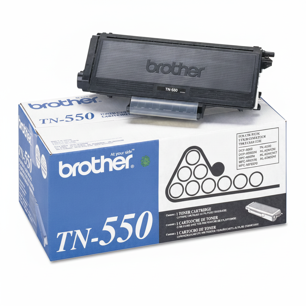 Brother TN550 OEM Toner Cartridge, 3500 pages, Black