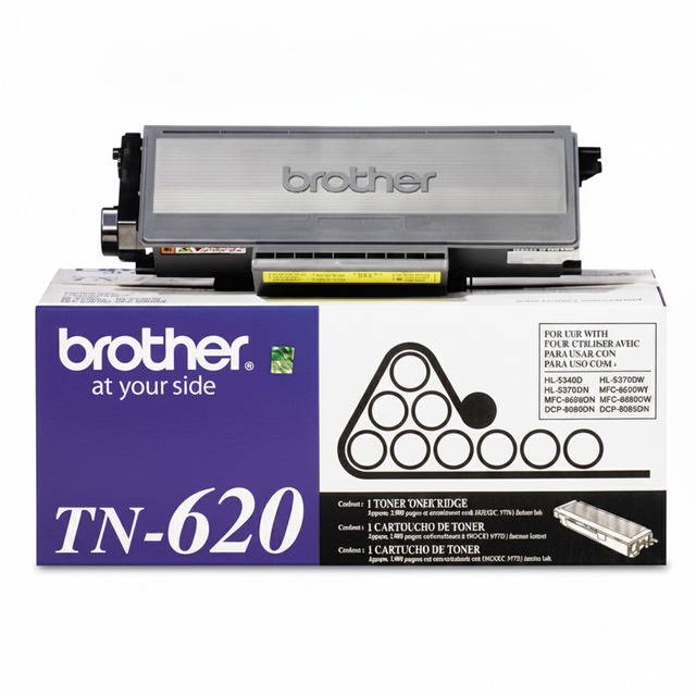 Brother TN620 OEM Toner Cartridge, 3K pages, Black