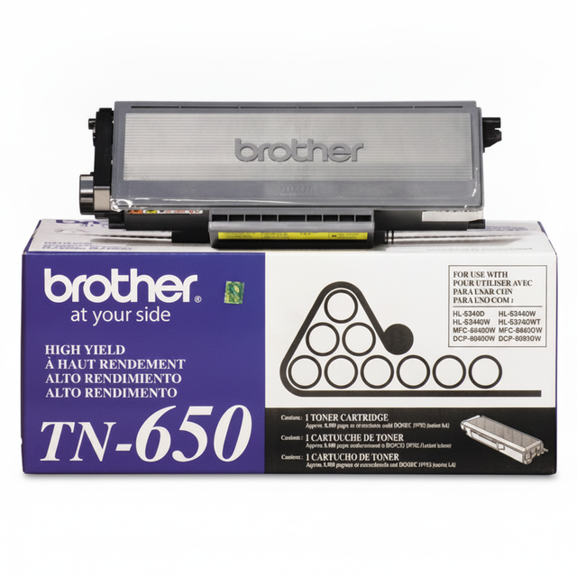 Brother TN650 OEM HY Toner Cartridge, 8K pages, Black