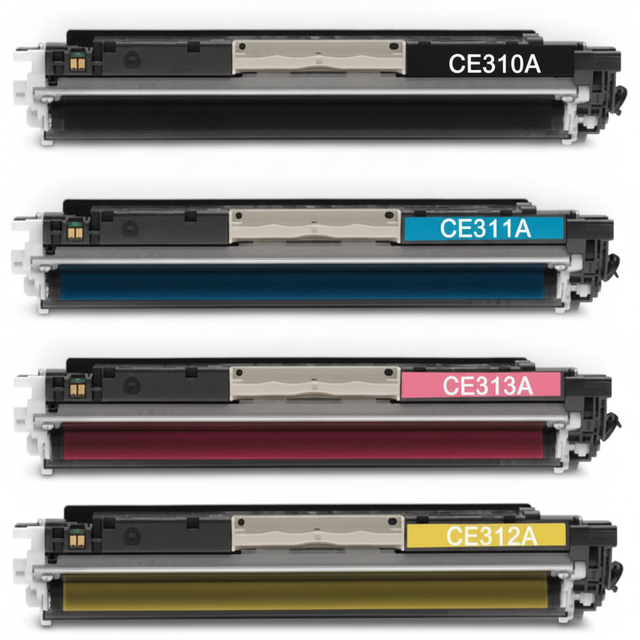 Compatible for HP 126A Toner Set, B/C/M/Y