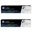 HP 126A CE310AD OEM Toner Cartridges, Box of 2, 2400 pages, Black