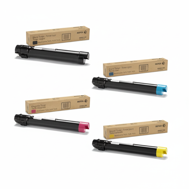 Xerox 6R1395 OEM Toner Set. B/C/M/Y