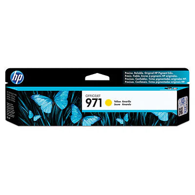 HP 971 CN624AM OEM Ink Cartridge, 2500 pages, Yellow