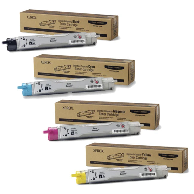 Xerox Phaser 6300 OEM Toner Set, B/C/M/Y