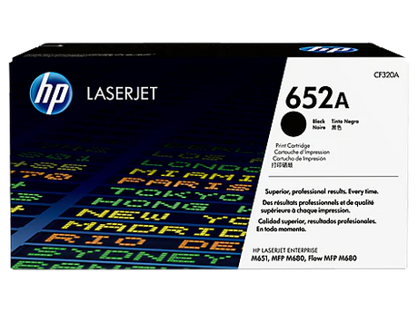 HP 652A CF320A OEM Toner Cartridge, 11500 pages, Black