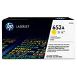 HP 653A CF322A OEM Toner Cartridge, 16500 pages, Yellow