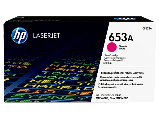 HP 653A CF323A OEM Toner Cartridge, 16500 pages, Magenta