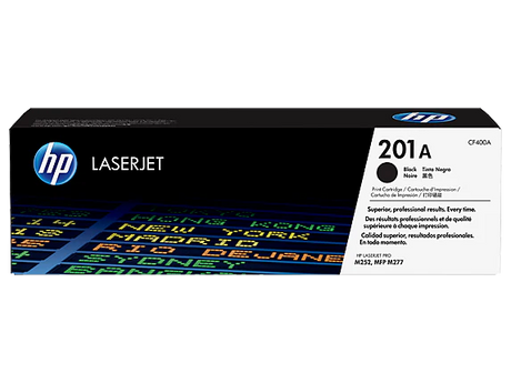 HP 201A CF400A OEM Toner Cartridge, 1500 pages, Black