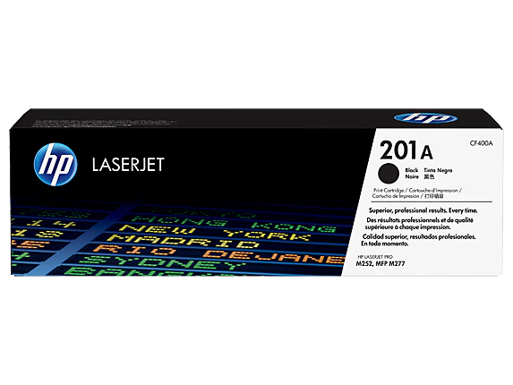 HP 201A CF400A OEM Toner Cartridge, 1500 pages, Black