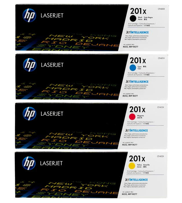 HP 201X OEM HY Toner Set, B/C/M/Y
