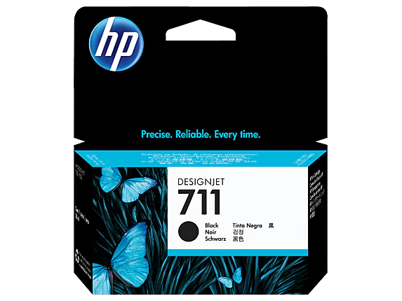 HP 711 CZ129A OEM Inkjet Cartridge, 38 ML, Black