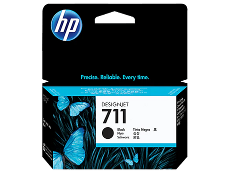 HP 711 CZ129A OEM Inkjet Cartridge, 38 ML, Black