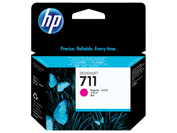 HP 711 CZ131A OEM Inkjet Cartridge, 29 ML, Magenta