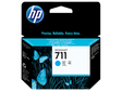 HP 711 CZ130A OEM Inkjet Cartridge, 29 ML, Cyan