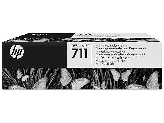HP 711 (C1Q10A) Printhead Replacement Kit (Includes Printhead Assembly and B/C/M/Y Ink Cartridges)