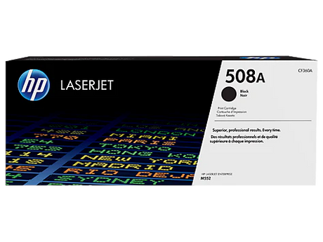 HP 508A CF360A OEM Toner Cartridge, 6K pages, Black
