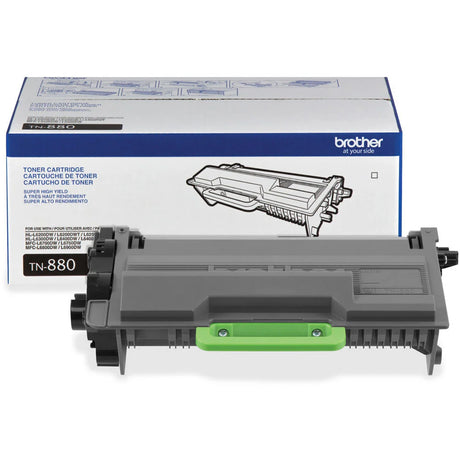 Brother TN880 OEM Super HY Toner Cartridge, 12K pages, Black