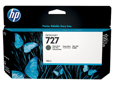 HP 727 C1Q12A OEM Ink Cartridge, 300 ML pages, Matte Black