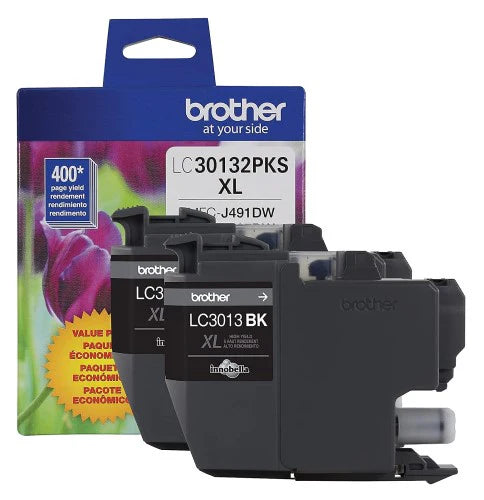 Brother LC3013 2PK OEM Ink Dual Pack, Black