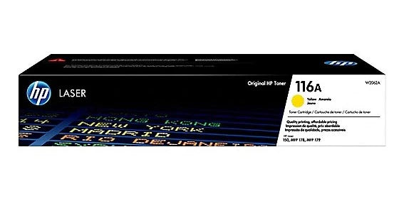 HP 116A W2062A Toner Cartridge, 700 Pages, Yellow