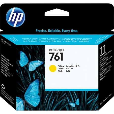 HP 761 CH645A OEM Printhead Cartridge, Dye-Based Yellow